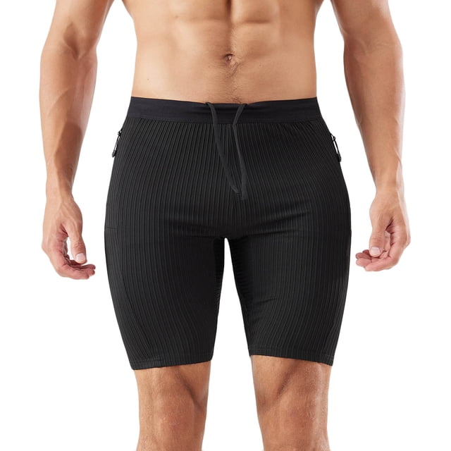 Diufon Men's Athletic Shorts Cotton Linen Drawstring Waisted Outdoor Sport Shorts Spring Summer Shorts with Pockets