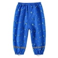 thumbnail image 1 of Rain Pants for Kids, Waterproof Polyester with Reflective Cuffs, Elastic Waistband, Adjustable Straps, Four-Season Use, Blue S, 1 of 3