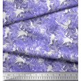 thumbnail image 3 of Soimoi Purple Poly Georgette Fabric Pine Leaves Printed Fabric 1 Yard 52 Inch Wide, 3 of 3