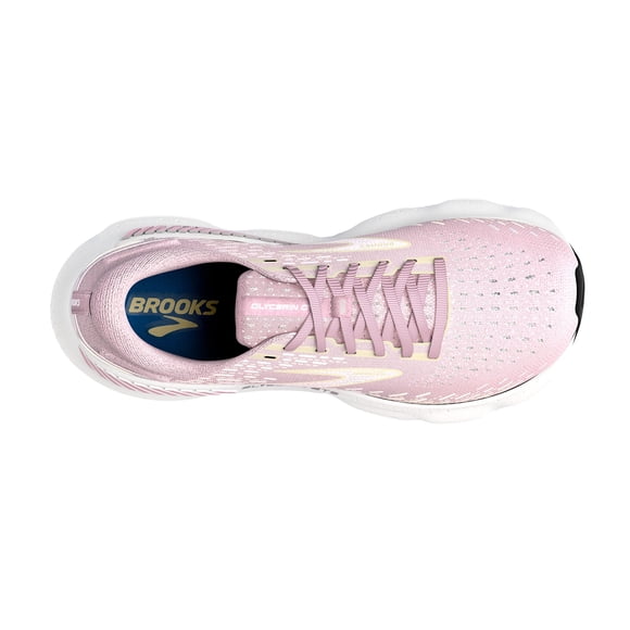 Brooks Chaussure de Course de Soutien Glycerin GTS 20 pour Femmes - Rose/jaune/blanc - 11 Moyen