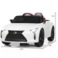 thumbnail image 2 of Gymax 12V Licensed Lexus LC500 Kids Ride On Car w/ MP3 Remote Control White, 2 of 10