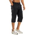 thumbnail image 1 of EOYWHK Capri Cargo Shorts for Men with Multi-Pockets,Relaxed Fit Breathable Summer Athletic Pants,Solid Color Hiking Running Shorts, 1 of 7