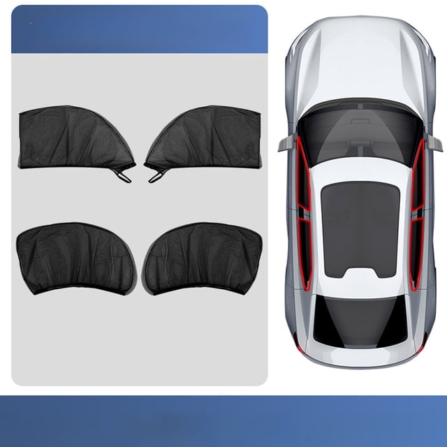 Sunshades for Car,Car Window Screen,Mosquito Proof Car Window Net Sunshade Side Curtain Sunscreen Sunshade Side Shield Mosquito Proof Net and Universal Screen Window for Car Sash,Car Window Screen