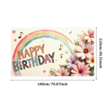 thumbnail image 1 of Colorful Flower Themed Happy Birthday Banner Background Party Decorations Backdrop for Birthday Party Photography Props Decor Happy Events, 1 of 4
