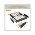 thumbnail image 2 of Bingirl Fabric Upholstered Platform Bed Frame with 4 Storage Drawers, Wooden Slats Support, Noise-Free and Easy to Assemble - Dark Grey, No Box Spring Needed, 2 of 10