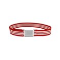 thumbnail image 1 of transemion 1 Ensemble Ceinture Élastique Simple pour Enfants Garçons Boucle Ajustable Taille Extensible Réutilisable Lavable Jeans Accessoires de Vêtements Rayure Rouge Blanche, 1 of 9