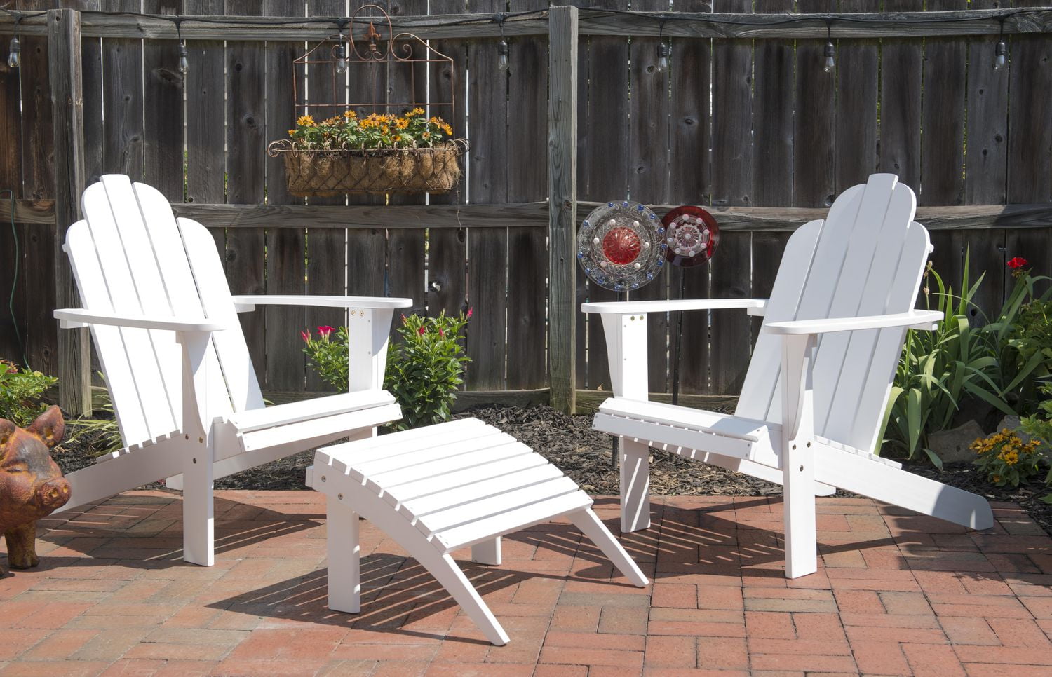 Chaise d'Extérieur Adirondack Blanche