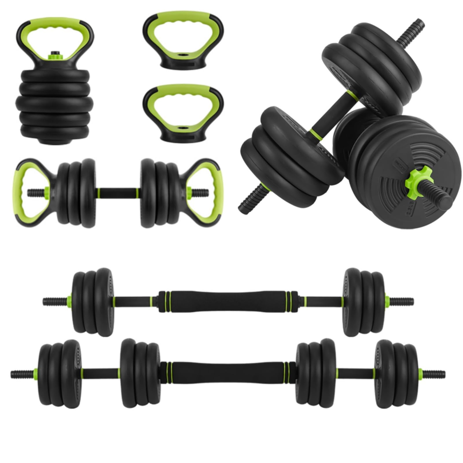 4-in-1 Adjustable Dumbbell Set – 88 lbs Free Weights for Home Strength Training – Converts to Barbell, Kettlebell & Push-Up Stand – Non-Slip Grip, Weight Plates Included – For Men & Women