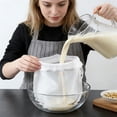 thumbnail image 3 of 100-Mesh Ultra-Fine Nylon Filter Bag Kitchen Strainer, Food-Grade Reusable Strainer for Soy Milk Juices Wine, Large Capacity 12x18in Drawstring Bag Multi-Use Liquid Filtration, 3 of 6
