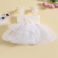 thumbnail image 3 of Robe de Fête pour Tout-Petite Fille, Enfants, Sans Manches, Nœud, Tulle, Ligne A, Robes de Princesse, 3 of 7