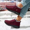 thumbnail image 4 of Dakaela Snow Boots Womens Waterproof Fleece Lined Winter Ankle Booties Lightweight Comfortable Slip on Outdoor Walking Shoes Red 7, 4 of 8