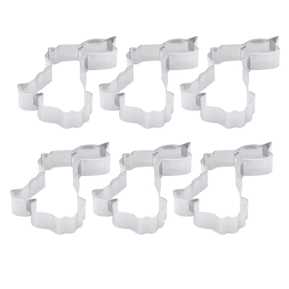 FRCOLOR Rabbit Baking Mold 6pcs Easter Biscuit Mould Bunny Shape Cookie Mould Baking Tool (Random Style),3.62"X2.95"X0.98"