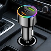 Birdeem 4 Port Car Charger 60W, Multi Car Charger Adapter, Compact Cigarette Lighter USB Charger for Multiple Devices, Road Trip Commute Daily Use