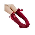 thumbnail image 4 of FOCUSNORM Baby Girls Cute Knee High Socks Cable Knit Cotton Socks with Bow, 4 of 9