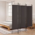 thumbnail image 1 of vidaXL 6-Panel Room Divider Brown 240x200 cm Fabric, 1 of 5