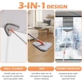 thumbnail image 2 of Wall Cleaner Triangle Mop with 82'' Long Handle - Wall Scrubber, Cleaning Washer Tool with 4 Microfiber Chenille Duster Pads for Clean Walls, Ceiling, Windows, Baseboards, Floors (Gray), 2 of 7