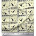 thumbnail image 1 of Soimoi Satin Silk Fabric Geometric Shapes & Dinosaur Animal Print Sewing Fabric Yard 42 Inch Wide, 1 of 3