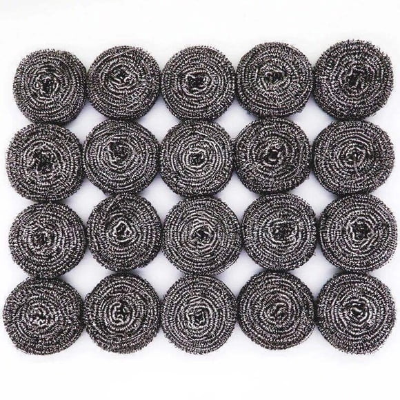 20 PCS Stainless Steel Sponges Scrubbers Cleaning Ball Utensil Scrubber Metal Scrubber