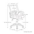 thumbnail image 5 of Atlin Designs Chaise de Bureau Pivotante en Tissu avec Hauteur Réglable en Maille Noire, 5 of 5