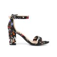 thumbnail image 3 of BLISSFUL STEP Women's Shoes Solid Color Open Toe Block High Heels Summer Sandals Black Flower 7, 3 of 7