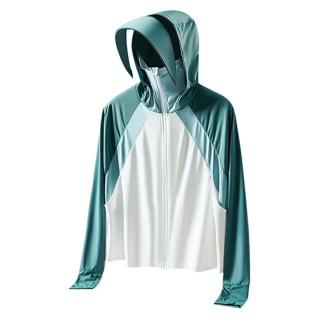 Posijego Chandails à Capuche de Protection Solaire pour Hommes Veste Légère à Capuche Manches Longues Plein Air Pêche Randonnée Vestes