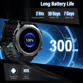 thumbnail image 2 of Refurbished Tikland 1.39 Smartwatch with Bluetooth for Men, Black, 2 of 3