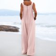 thumbnail image 3 of TIMIFIS Combinaison d'Été pour Femmes, Décontractée, Ample, Longue, Jambes Larges, Polyester avec Poches, 3 of 6
