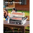 thumbnail image 2 of VEVOR Electric 12 Hot Dog 5 Roller Commercial Grill Cooker Machine Cover 750W, 2 of 9