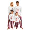 thumbnail image 1 of Family Christmas Elk Pattern Round Neck Long Sleeves Pajamas Trousers, 1 of 8