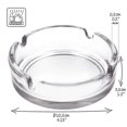 thumbnail image 2 of 4x glass ashtray, Transparent glass round ashtray, 2 of 5