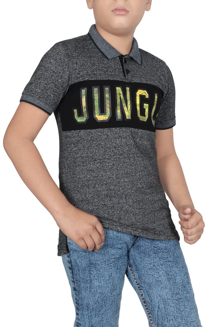 Boy's Knitted Polo Black