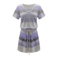 thumbnail image 3 of yoeyez Robes d'Été pour Femmes 2024 Robes d'Été pour Femmes avec Poches Robe T-Shirt à Rayures Robe Sans Manches à Cordon Robe Décontractée à Taille Nouée Robe d'Été Mes Commandes Récentes, 3 of 5