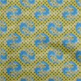 thumbnail image 1 of oneOone Polyester Spandex Lime Green Fabric Asian Japanese Koi Fish Fabric For Sewing Printed Craft Fabric By The Yard 56 Inch Wide, 1 of 4