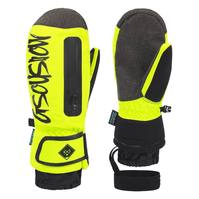 Fgnfyis Gants de Ski avec Protection Intégrée du Poignet pour Planche à Neige et Sports de Ski Jaune