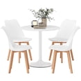 thumbnail image 1 of HOMCOM Ensemble de Table à Manger Ronde avec Piédestal, Ensemble de Table et Chaises de Cuisine, 1 of 10