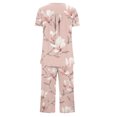 thumbnail image 4 of Rbaofujie Pyjama pour Femmes Femmes Décontracté Col Rond Manches Courtes Blouse Pantalon Mode Ensemble de Pyjama Pyjama de Noël pour la Famille, 4 of 4