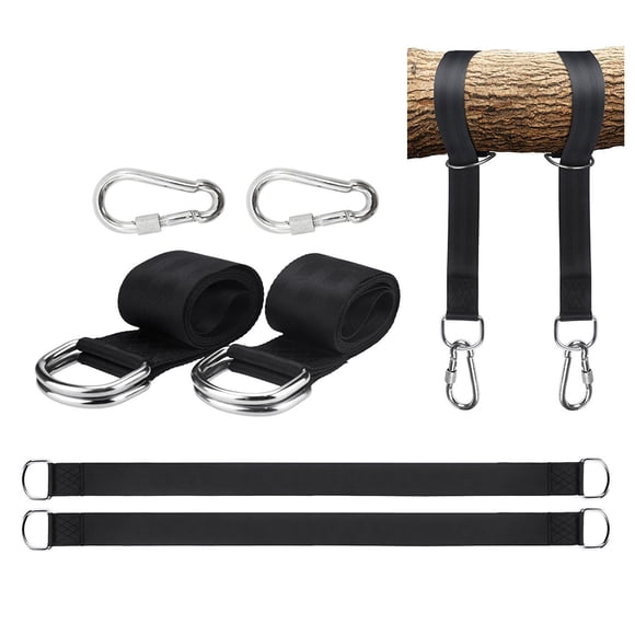 stanreset 2 Pieces Tree Swing Strap Hanging Rope Hanger Backpacking Replacement