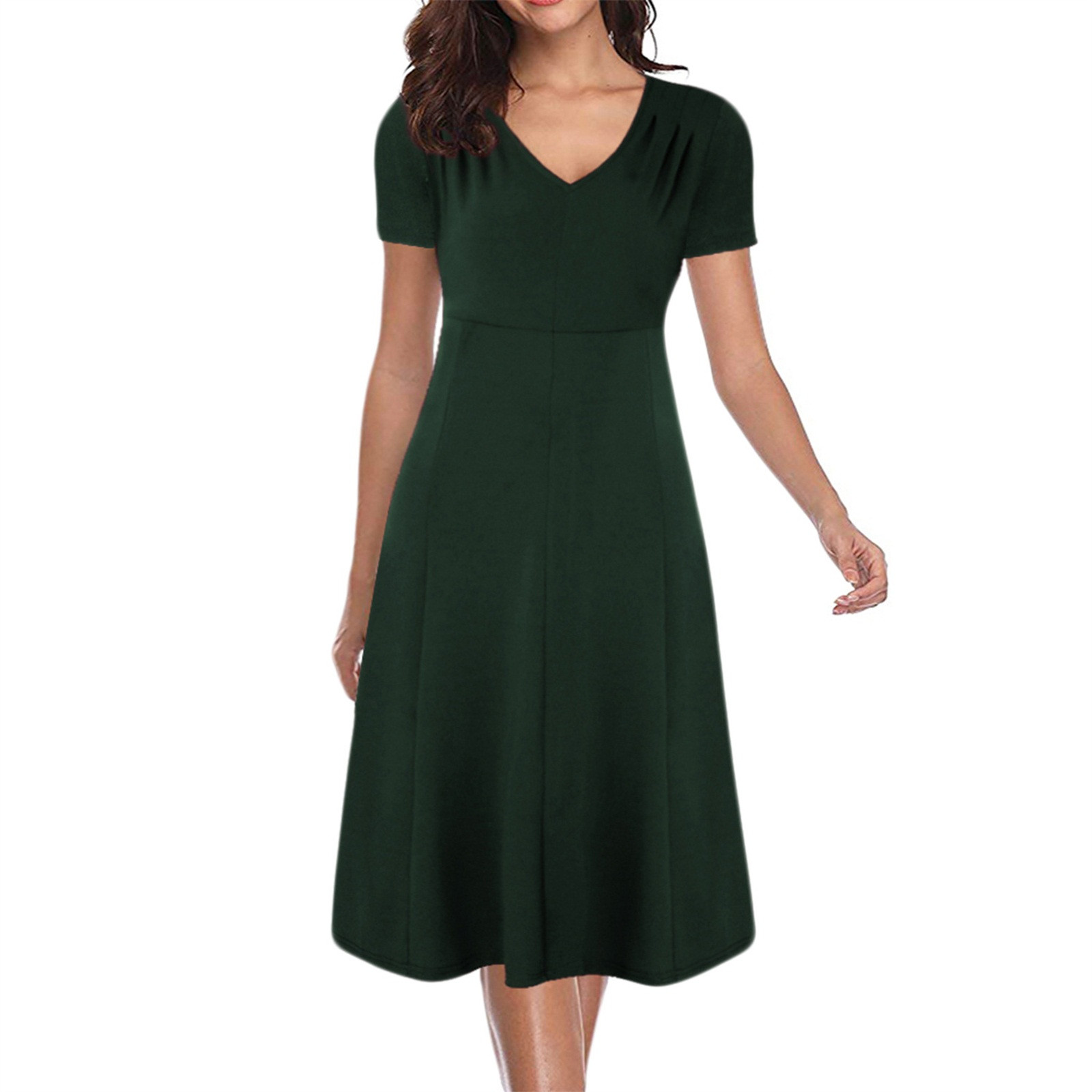 UPPADA Robe de Cocktail pour Femmes à Manches Longues Robe d'Invitée de Mariage Fente Latérale Jolie Robe Formelle Évasée Taille Haute Robe de Fête Robe de Bal Robe de Cocktail Liquidation en Liquidation