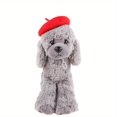 thumbnail image 1 of LEEYNEER 1pc Cute Pet Beret Hat for Small Dogs & Cats - Adjustable Fixed Rope  Soft Comfortable Design  Black/Red/Pink  Stylish Photo Props for Costume Parties & Casual Attire  Dog Hats f, 1 of 6