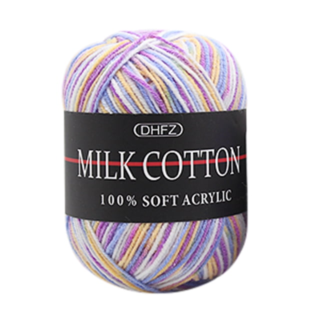 LSLJS Colorful Hand Knitting 50G Knitting Crochet Milk Soft Baby Cotton Wool Yarn J, The Kiting