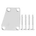 thumbnail image 2 of Trapezoid Guitar Neck Plate, Superior Performance Guitar Neck Plate Easy Installation Silver  Finish High Strength  For Jazz Bass, 2 of 8