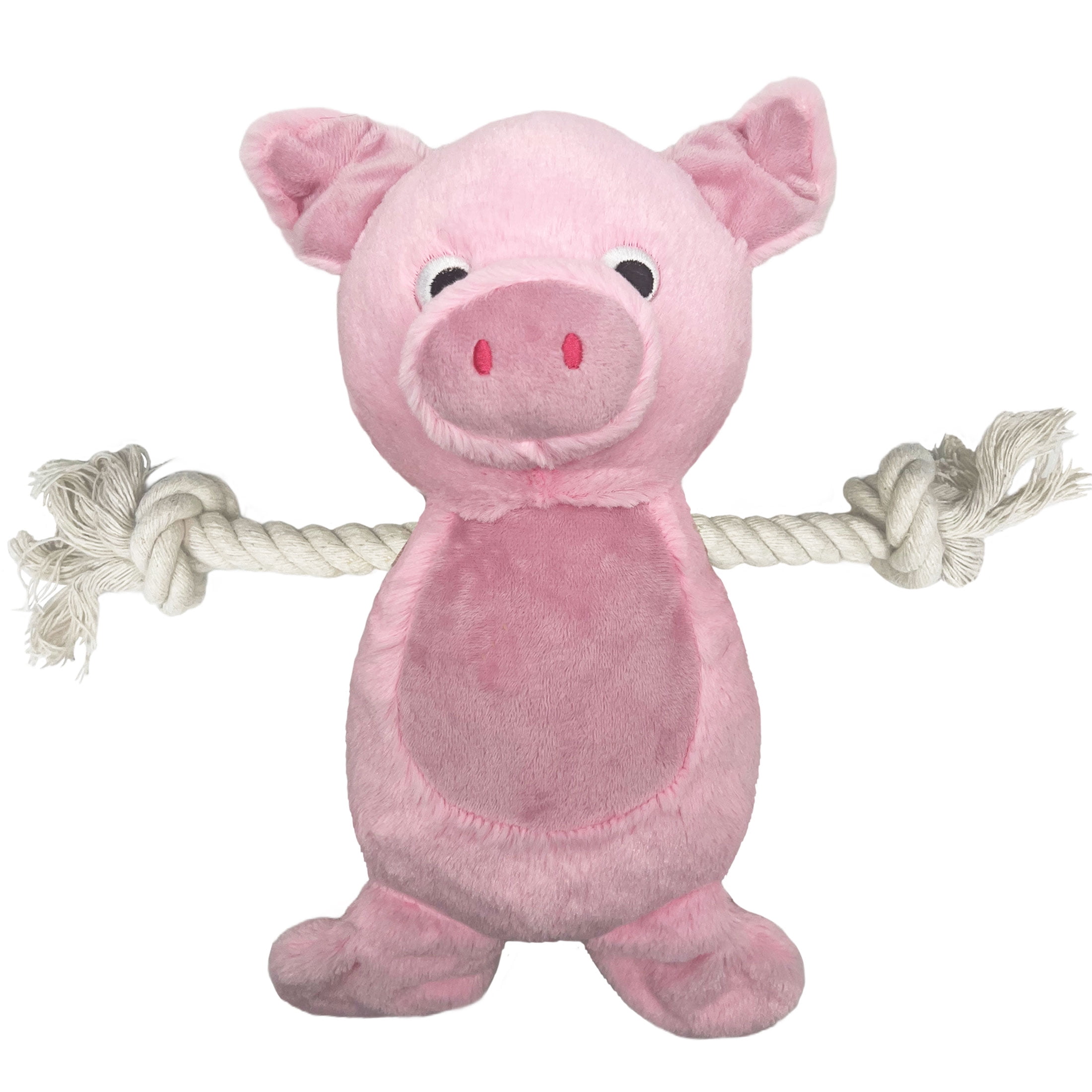 GiGwi 12" Squeaker avec corde confortable cochon chien jouet