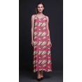 thumbnail image 4 of Bimba Robe Longue Maxi de Soirée pour Femmes en Rayonne à Imprimé Floral, Dos Nu, Bretelles Spaghetti - X-Grand, 4 of 5
