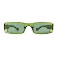 thumbnail image 1 of Womens Thin Narrow Rectangular Mod Sunglasses All Green, 1 of 4