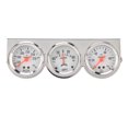 thumbnail image 1 of Triple Gauge Kit, Durable AMP Oil Pressure Water Temp Meter White Dial 52mm  For Most 12v Vehicles, 1 of 8