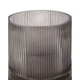 thumbnail image 4 of Anko Ribbed Smoke Glass Vase, 4 of 4