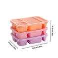 thumbnail image 3 of Jpxdew Divided Plastic Lunch Box Set of 3,Microwave Stackable Bento Containers,Leakproof 8.85x7.28x2.16 Inch, 3 of 7