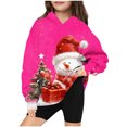 thumbnail image 2 of Chandail à Capuchon pour Garçons, Chandail de Noël pour Enfants à Manches Longues T-shirt à Motif Imprimé Col Rond Long Haut Garçons et Filles Âgés Chandail à Capuchon Roses 110, 2 of 3