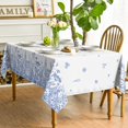 thumbnail image 3 of Spring Summer Tablecloth 60×120 Inch Rectangular, Wild Flowers Floral Blue Washable Seasonal Table Cover for Party Picnic Dinner Decor, 3 of 7