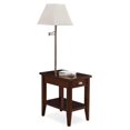 thumbnail image 3 of Leick Laurent Table d'Appoint en Étain avec Lampe en Cerisier Chocolat, 3 of 11